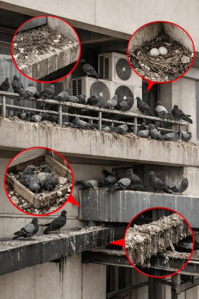 ปัญหานกพิราบทำรังบนอาคาร