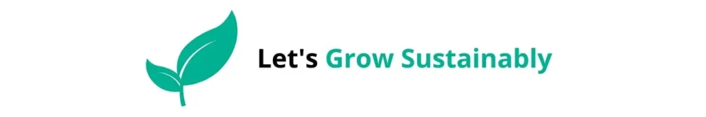 ไอคอนรูปใบไม้สีเขียวพร้อมข้อความ “Let’s Grow Sustainably” สื่อถึงแนวคิดการเติบโตอย่างยั่งยืนและเป็นมิตรต่อสิ่งแวดล้อม - จากนโยบายที่สิ่งเสริมด้านสิ่งแวดของกลุ่มบริษัท ไอเอฟเอส