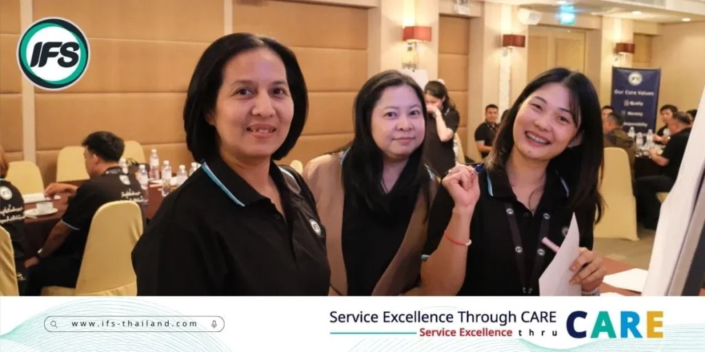 ผู้เข้าร่วมกิจกรรม IFS Leaders Forum 2026 ร่วมกิจกรรมเวิร์กชอปเพื่อพัฒนาการทำงานเป็นทีมและศักยภาพผู้นำ ของกลุ่มบริษัท ไอเอฟเอส (ไอเอฟเอส ฟาซิลิตี้ เซอร์วิสเสจ จำกัด)